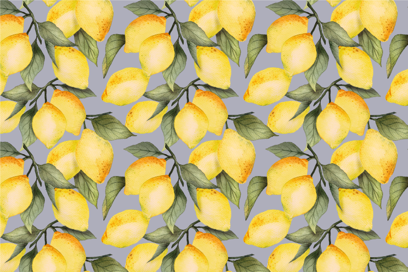 Lemon Themed Motif original placemats - TenStickers