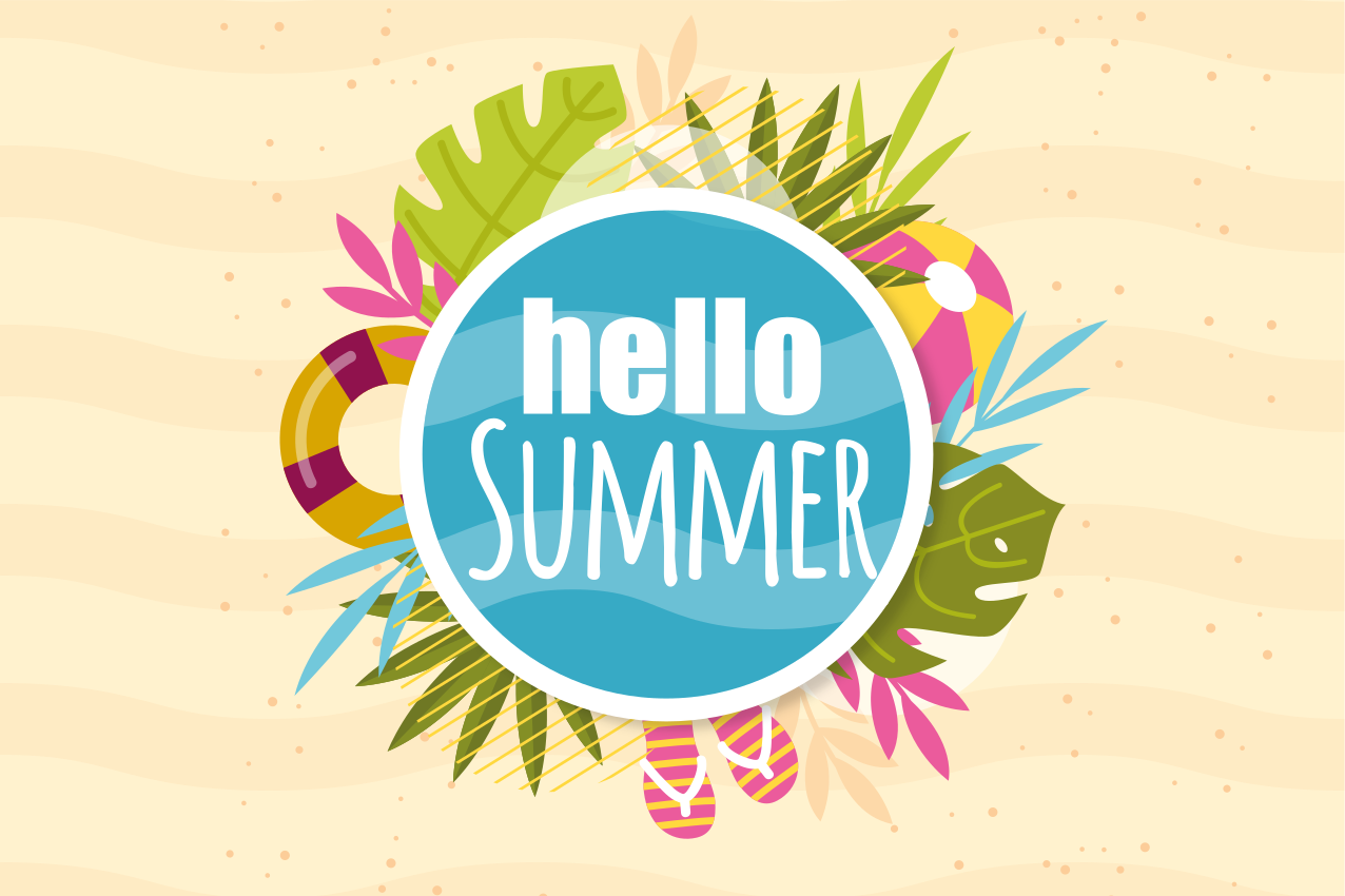 Original placemats hello summer feeling - TenStickers