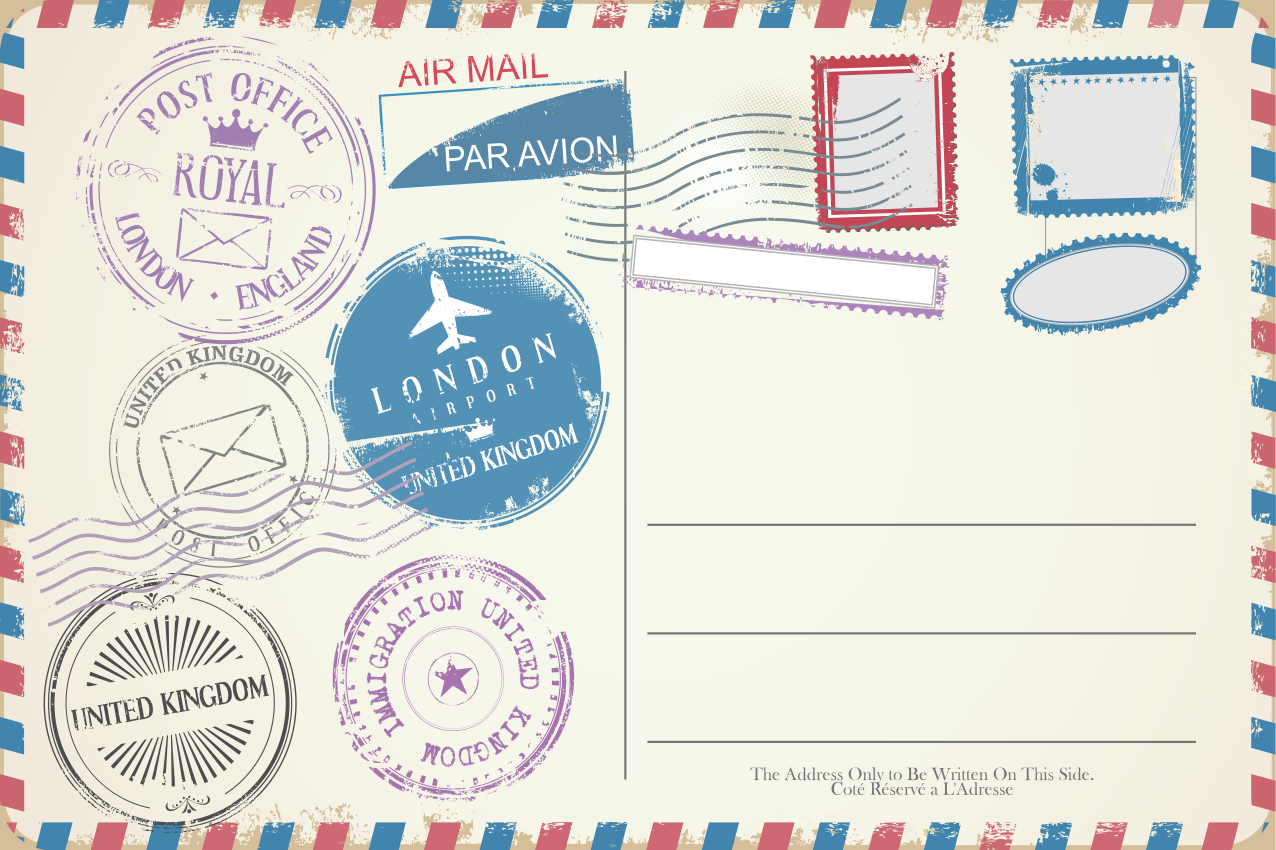 Quote placemats travel stamp collection - TenStickers