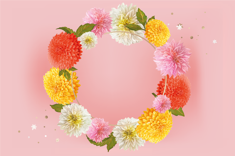 Original placemats floral circle design - TenStickers