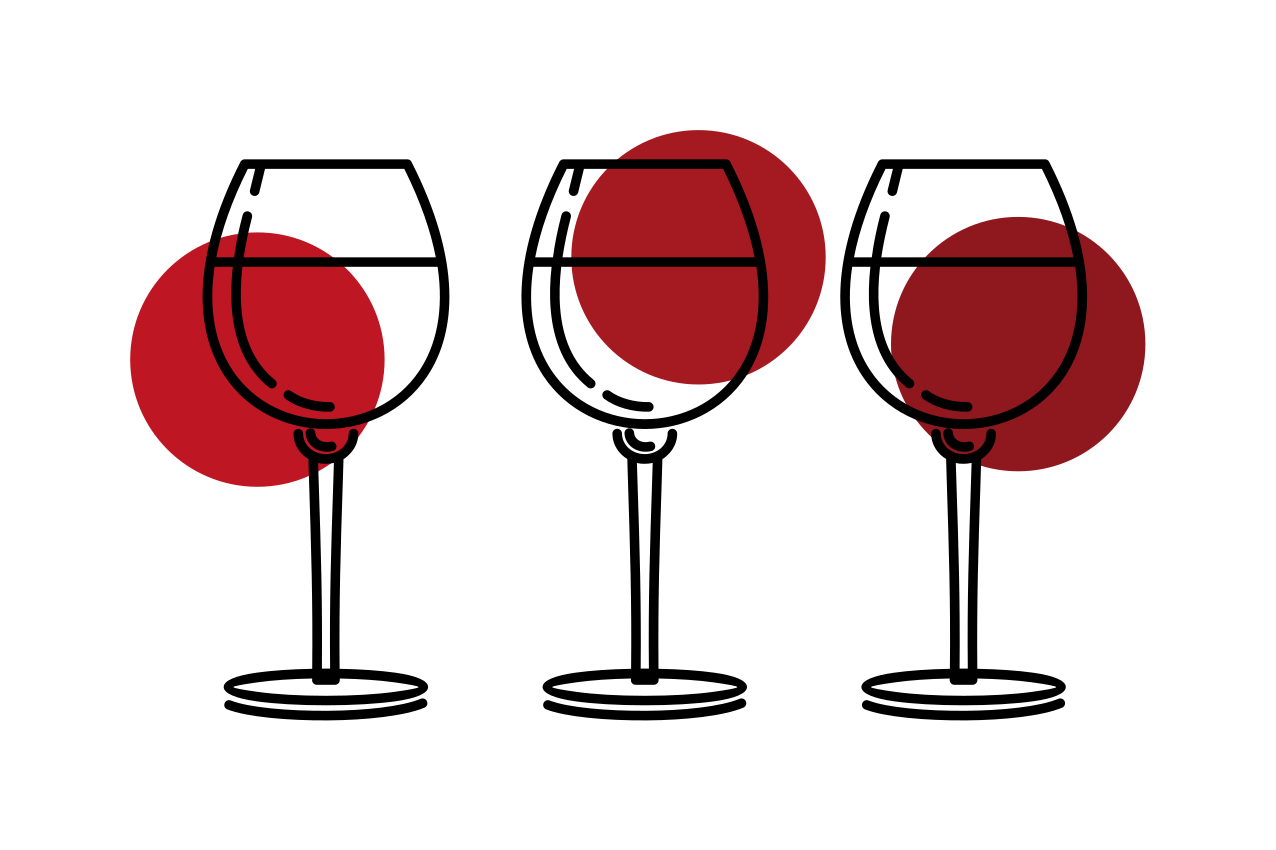 Glasses of wine original placemats - TenStickers