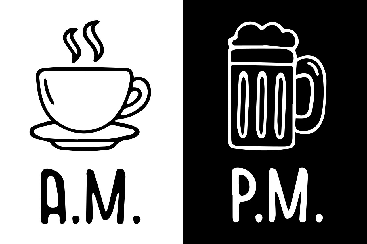 Quote placemats coffee beer contrast - TenStickers