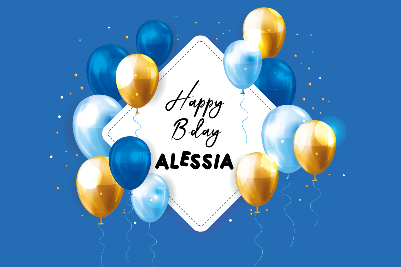 Children placemats birthday balloon celebration - TenStickers