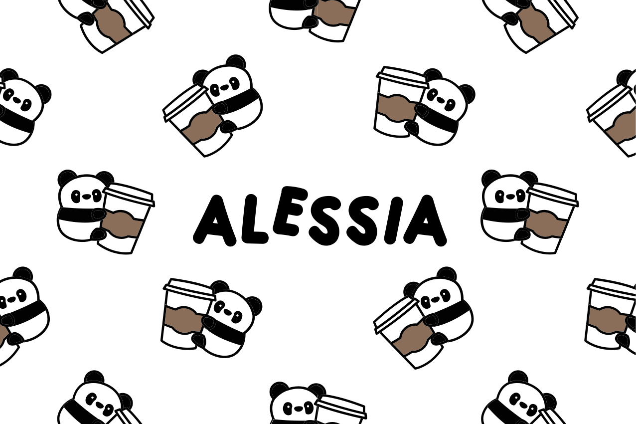 Children placemats cute panda characters - TenStickers