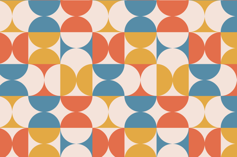 Modern placemats geometric color circles - TenStickers