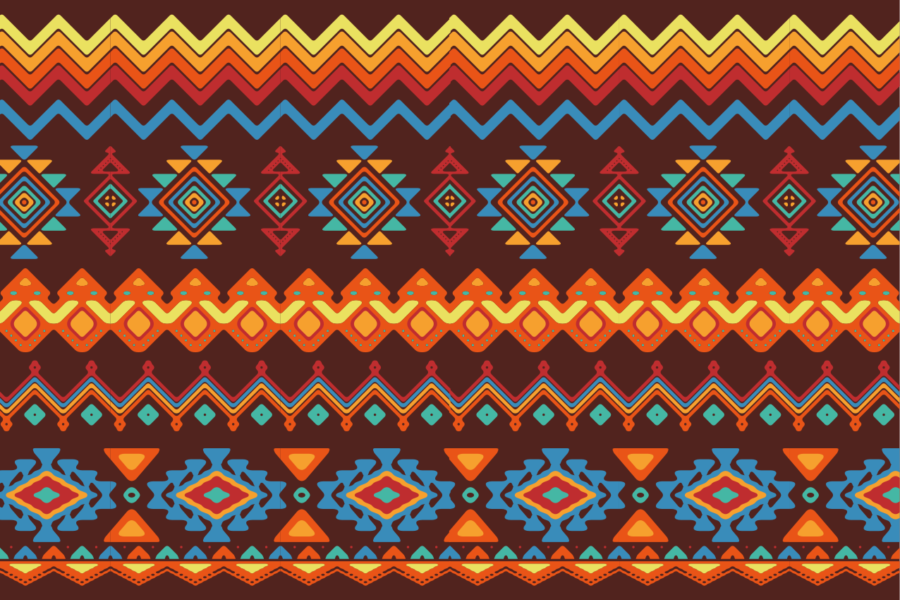 African triangle pattern textured placemats - TenStickers