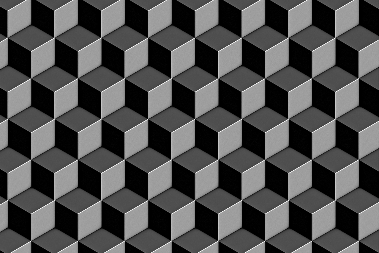 Textured placemats with geometric cube design - TenStickers