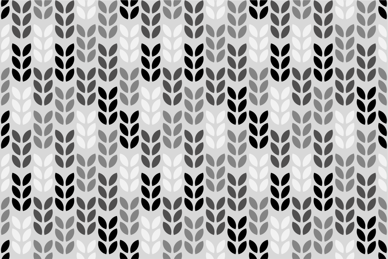 Textured placemats leaf pattern design - TenStickers