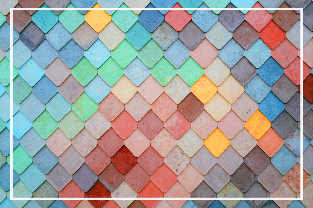 Textured placemats in colorful tile design - TenStickers