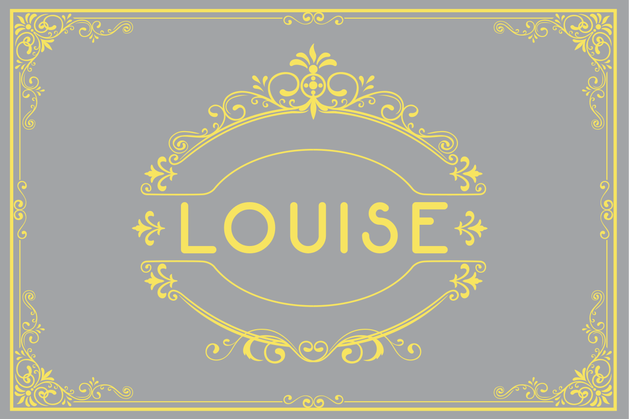 Personalised placemats elegant name showcase - TenStickers