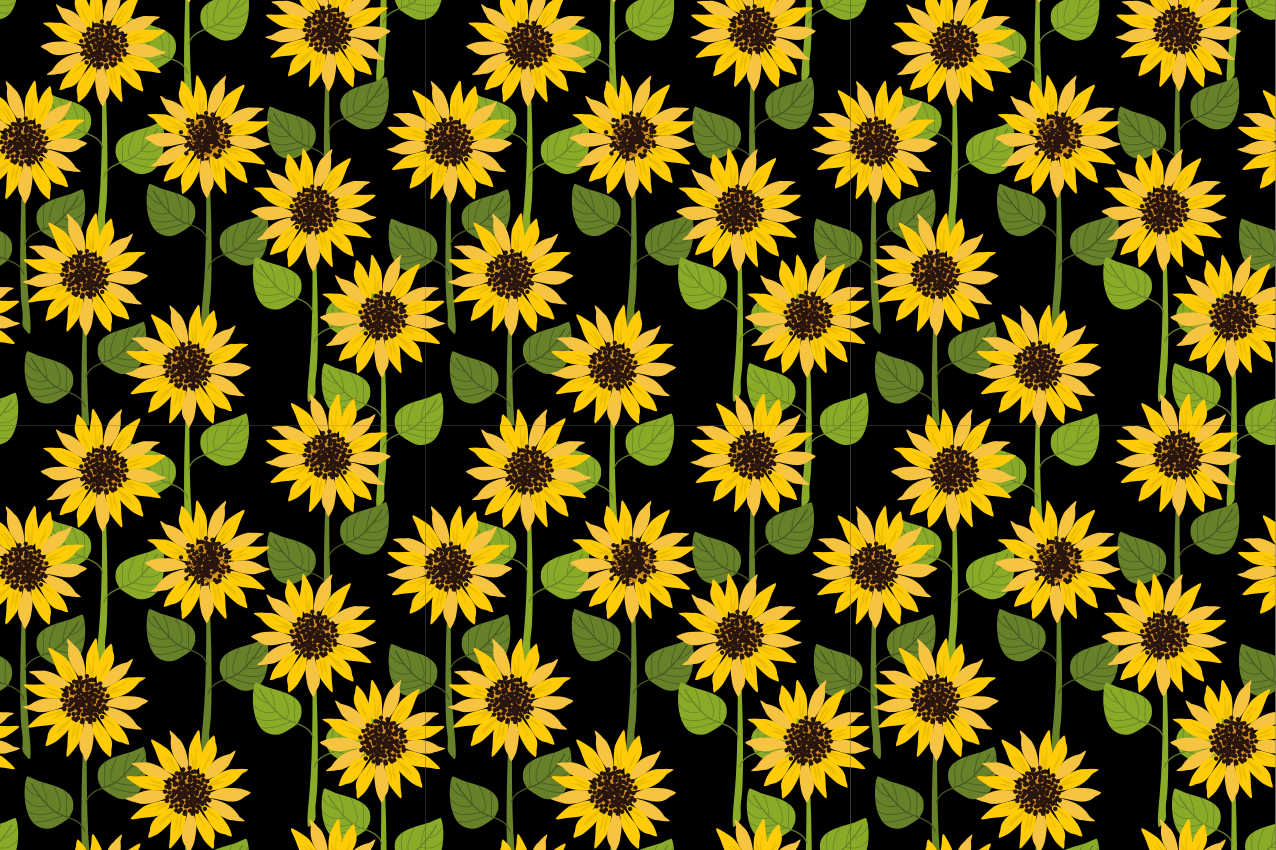 Original placemats sunflower design surface - TenStickers