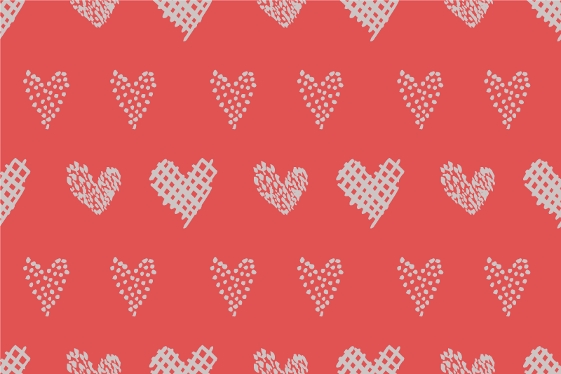 Textured placemats with heart pattern texture - TenStickers