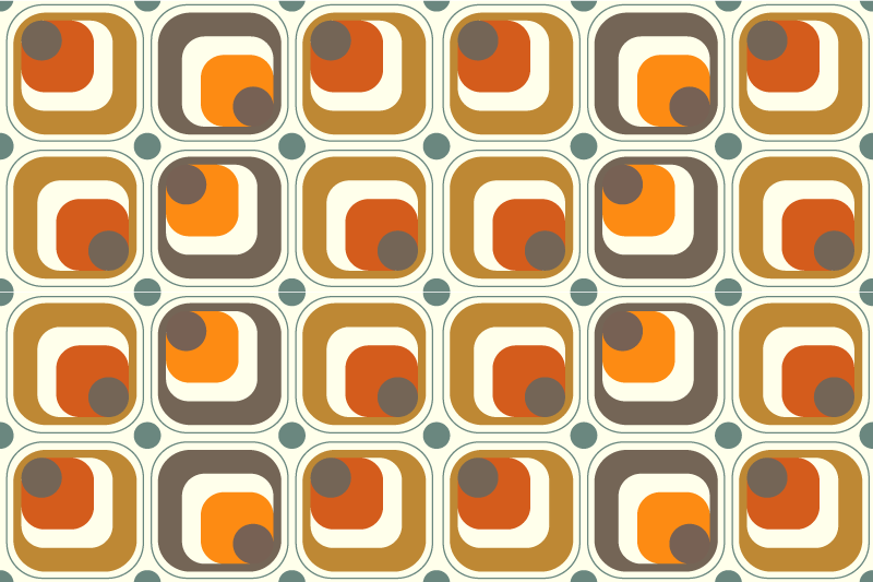 Modern placemats with retro patterned squares - TenStickers