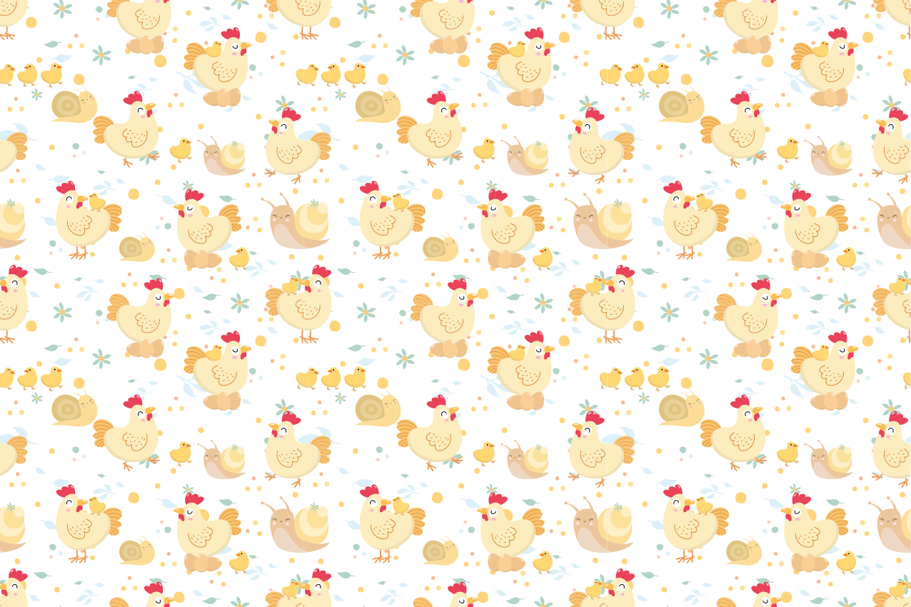 Children placemats with adorable chicken design - TenStickers