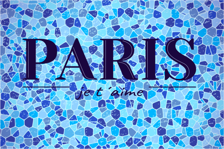 Paris love quote quote placemats - TenStickers