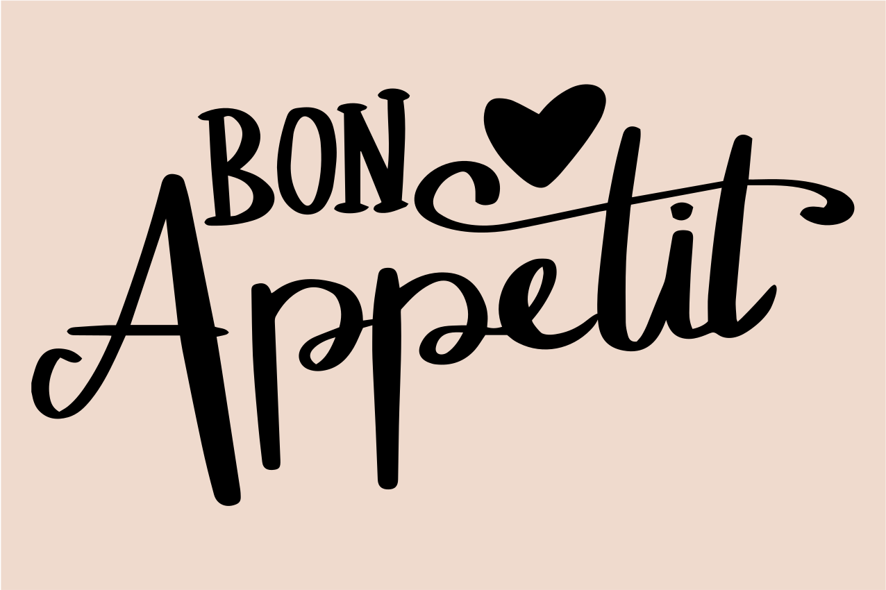 Bon appetit quote quote placemats - TenStickers
