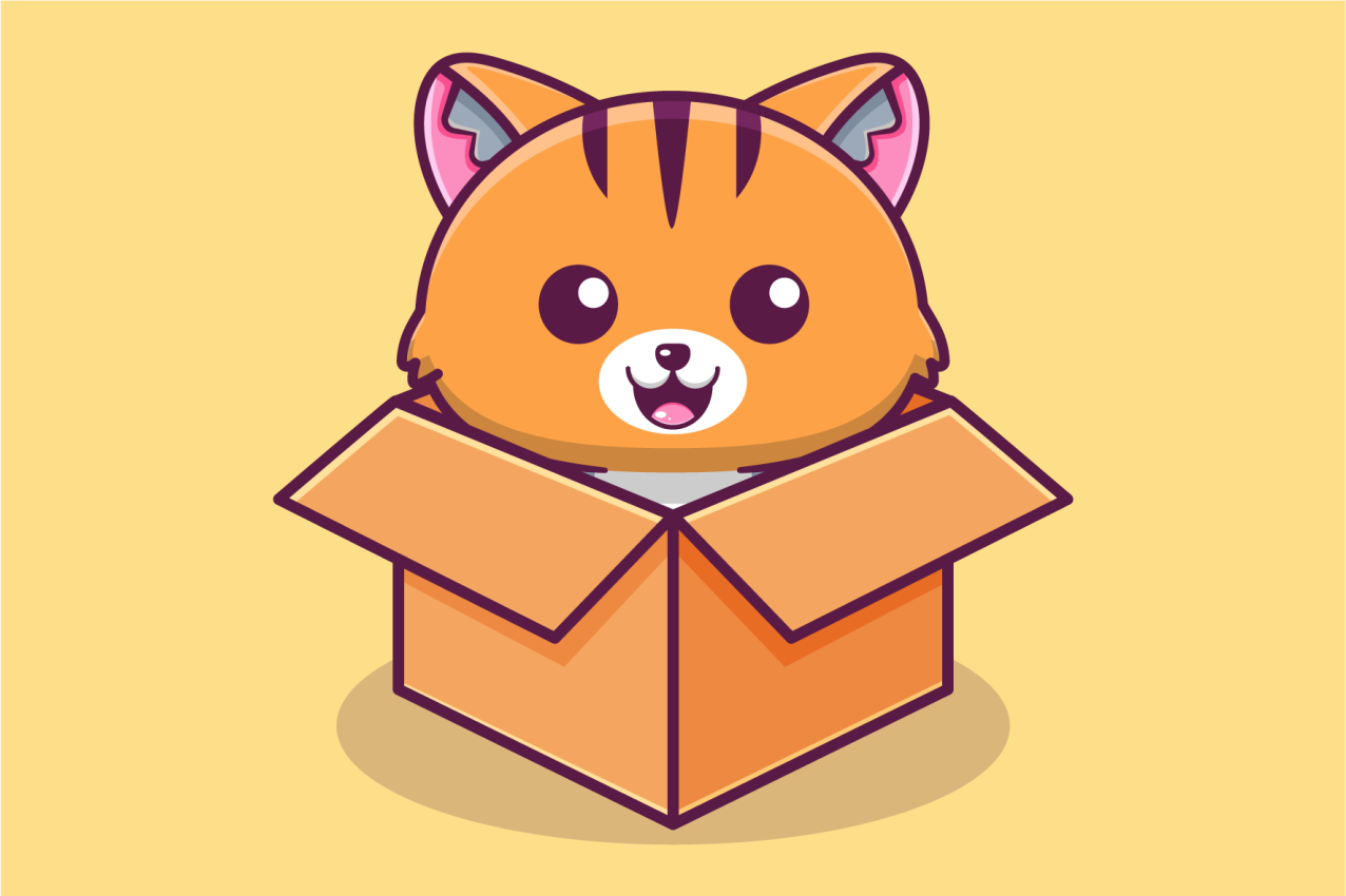 Children placemats happy cat box - TenStickers