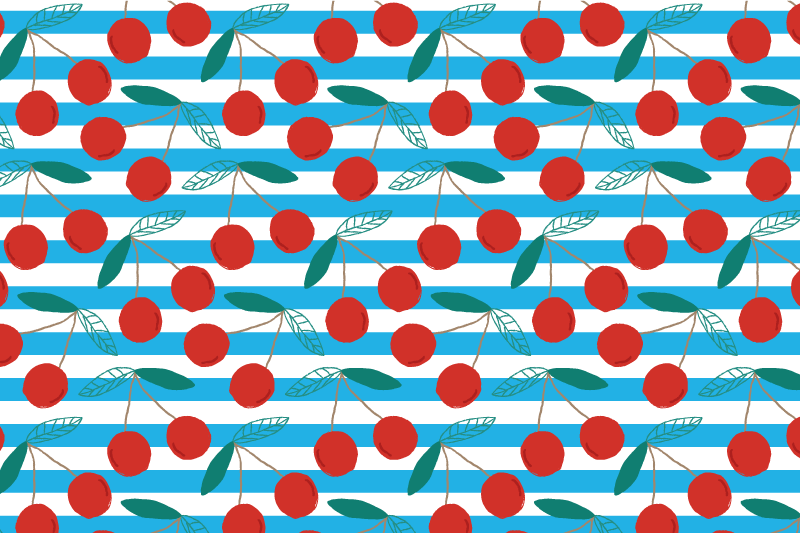 Original placemats cherry patterned surface - TenStickers