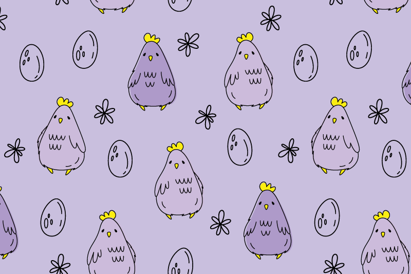 Children placemats cute chickens design - TenStickers
