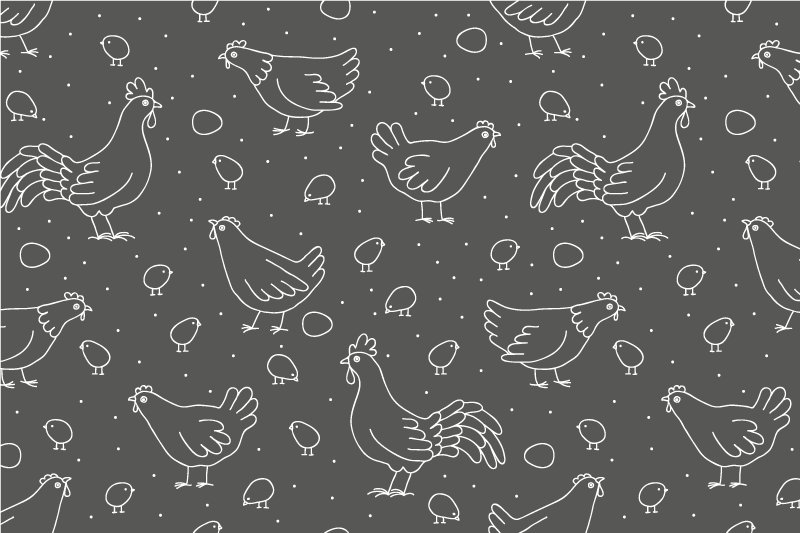 Original placemats charming hen bowl - TenStickers