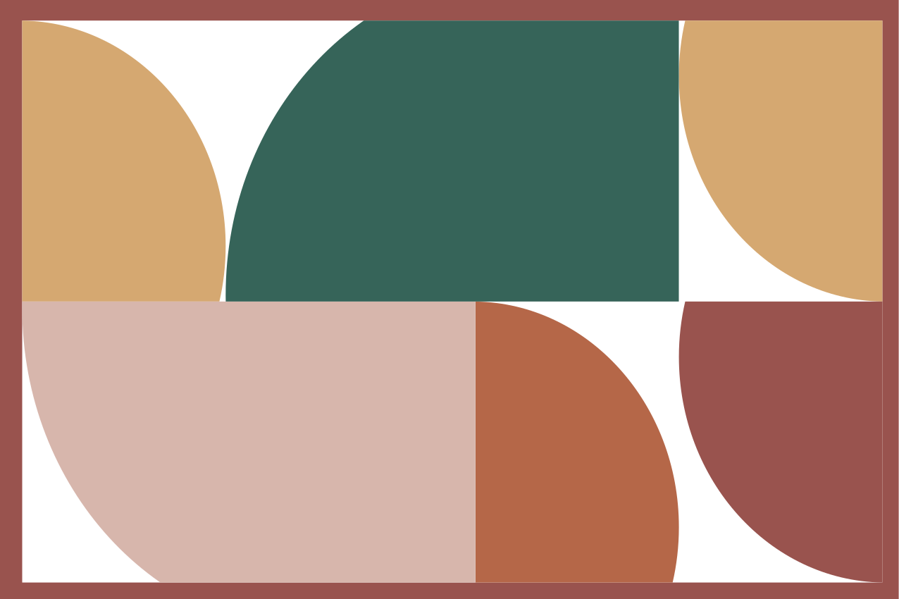Modern placemats in geometric color segments - TenStickers