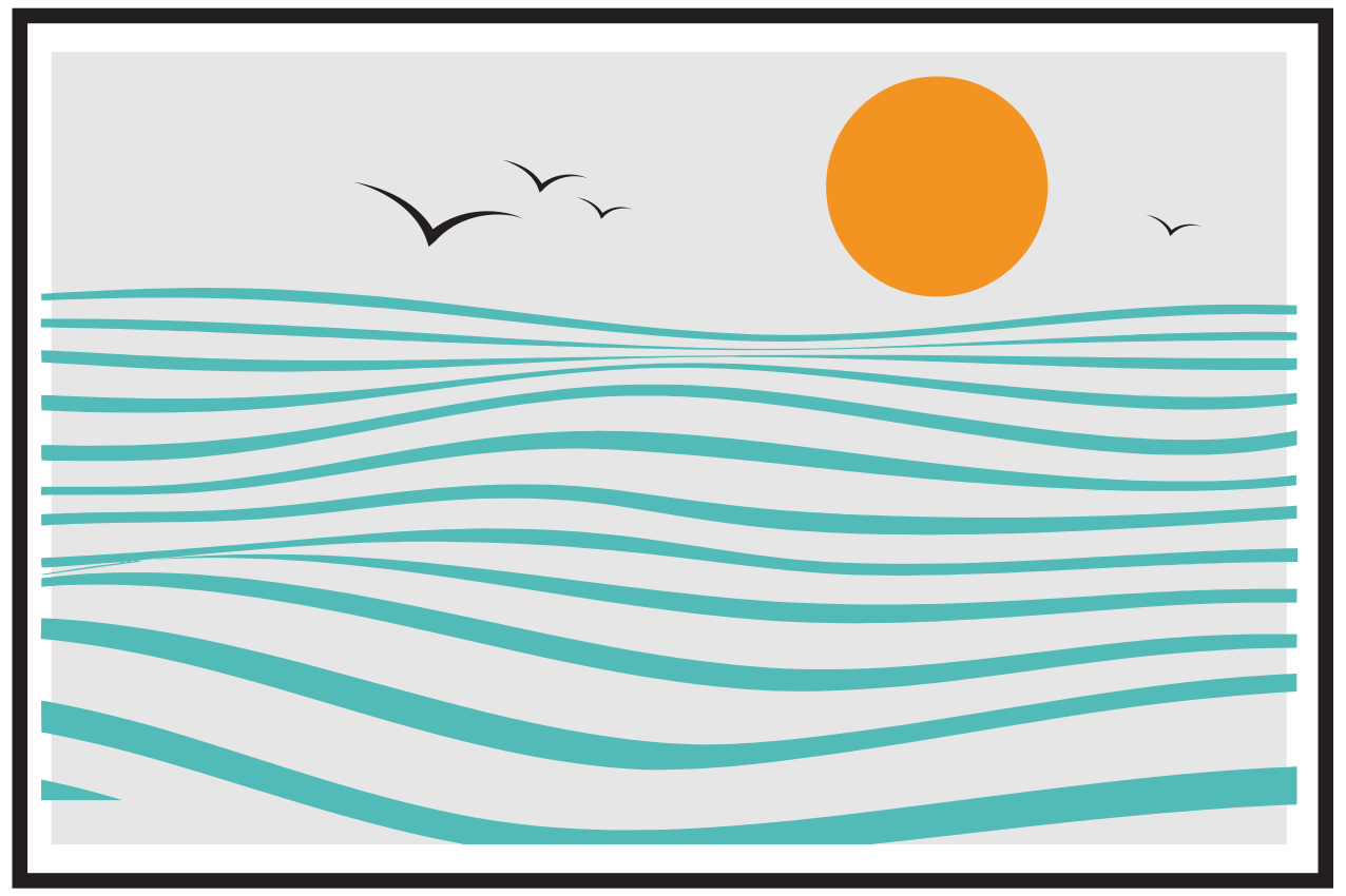 Modern placemats with stylish waves design - TenStickers