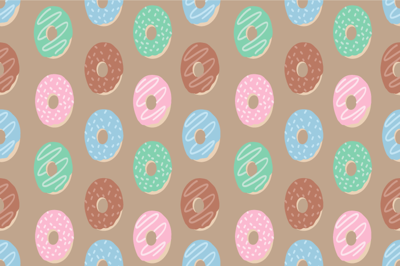 Original placemats with colorful donut design - TenStickers