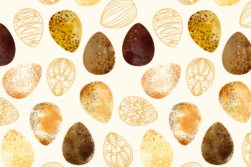 Original placemats elegant egg design - TenStickers