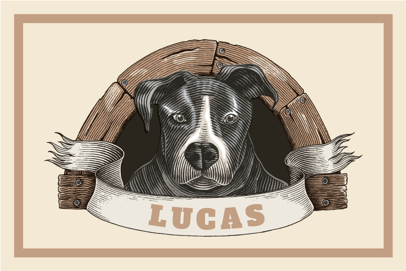 Original placemats dog portrait art design - TenStickers