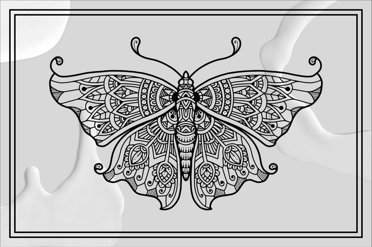 Original placemats intricate butterfly design - TenStickers