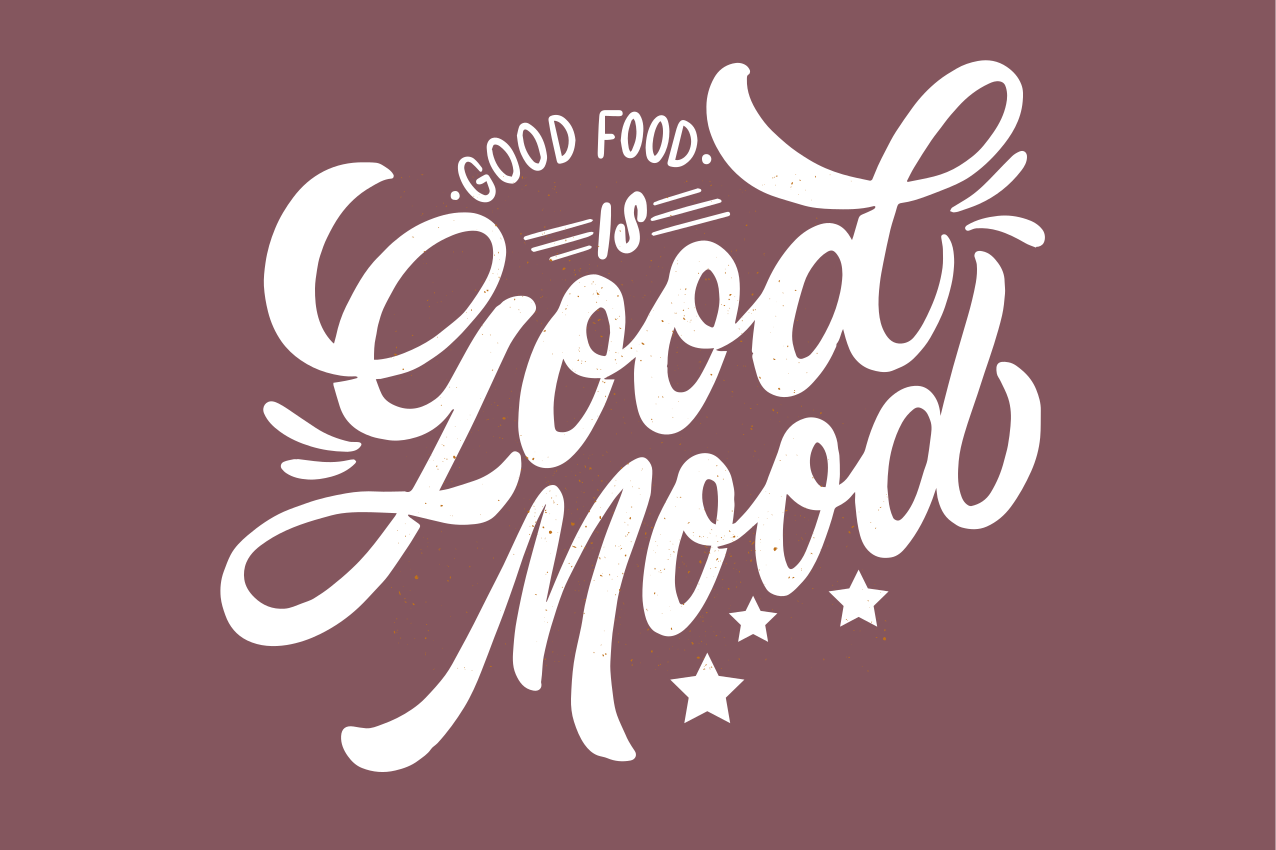 Good food mood quote placemats - TenStickers