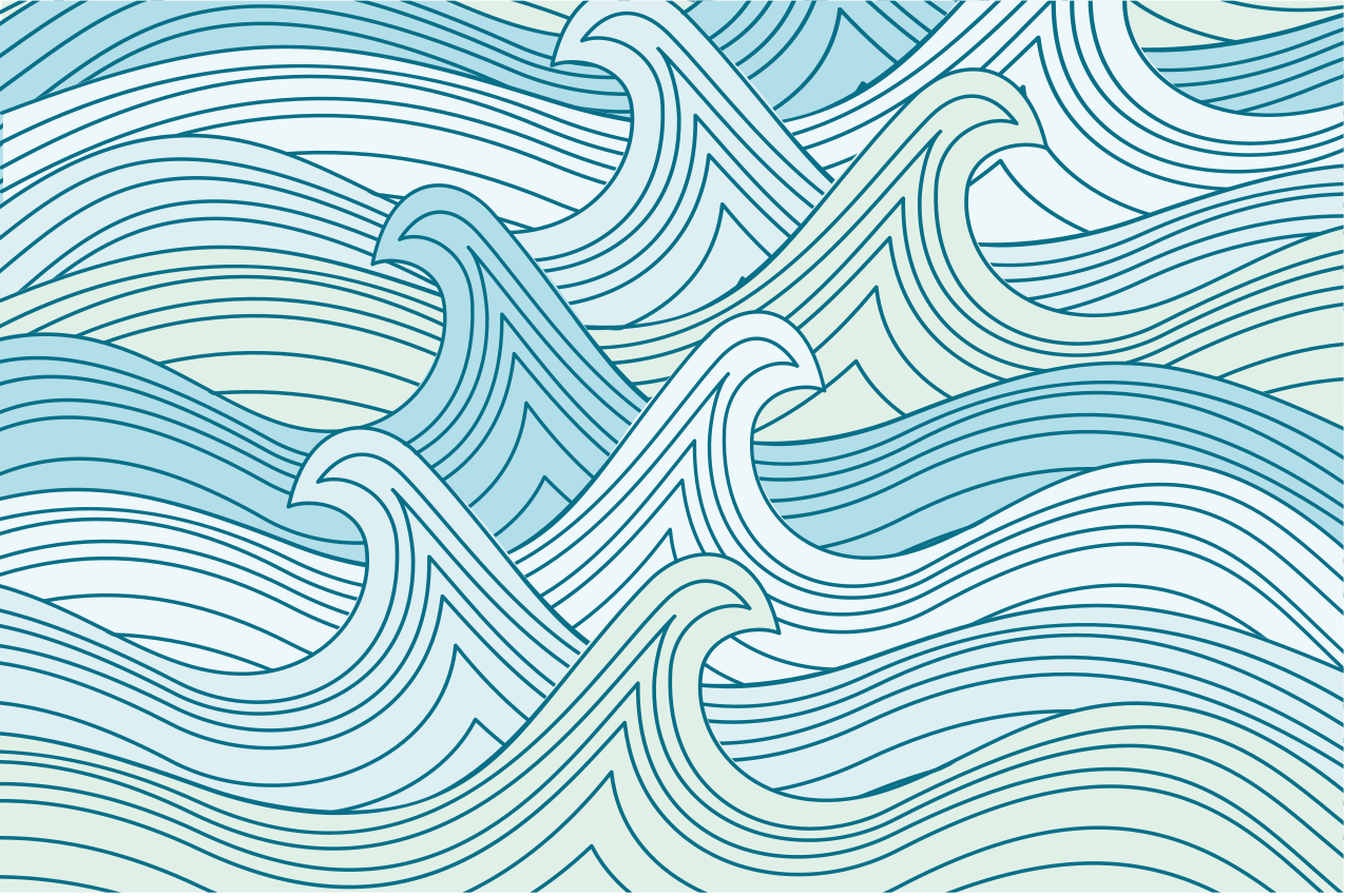 Textured placemats with curvy line design - TenStickers