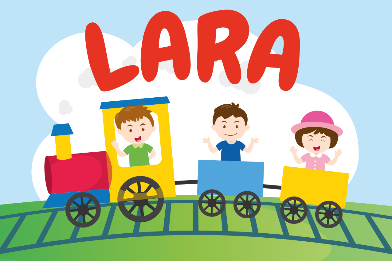 Children placemats train children illustration - TenStickers