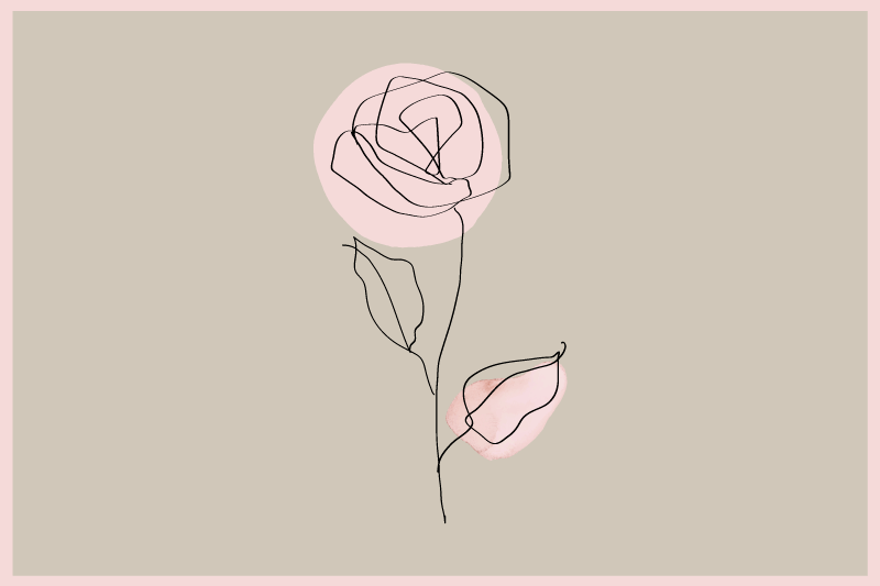 Modern placemats elegant rose design - TenStickers