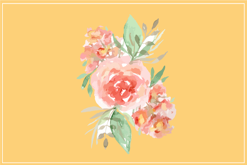 Original placemats floral pattern design - TenStickers