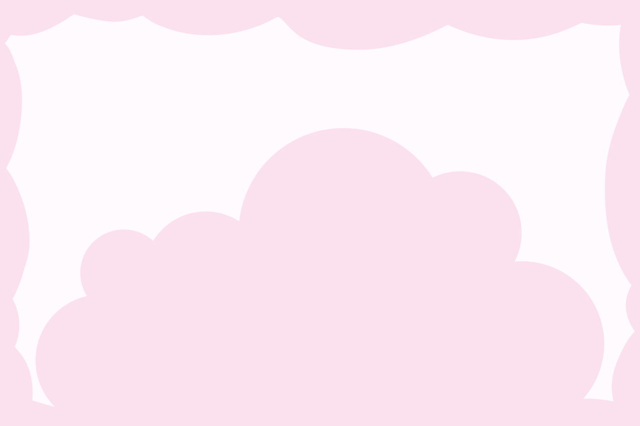 Pink clouds and white sky children placemats - TenStickers