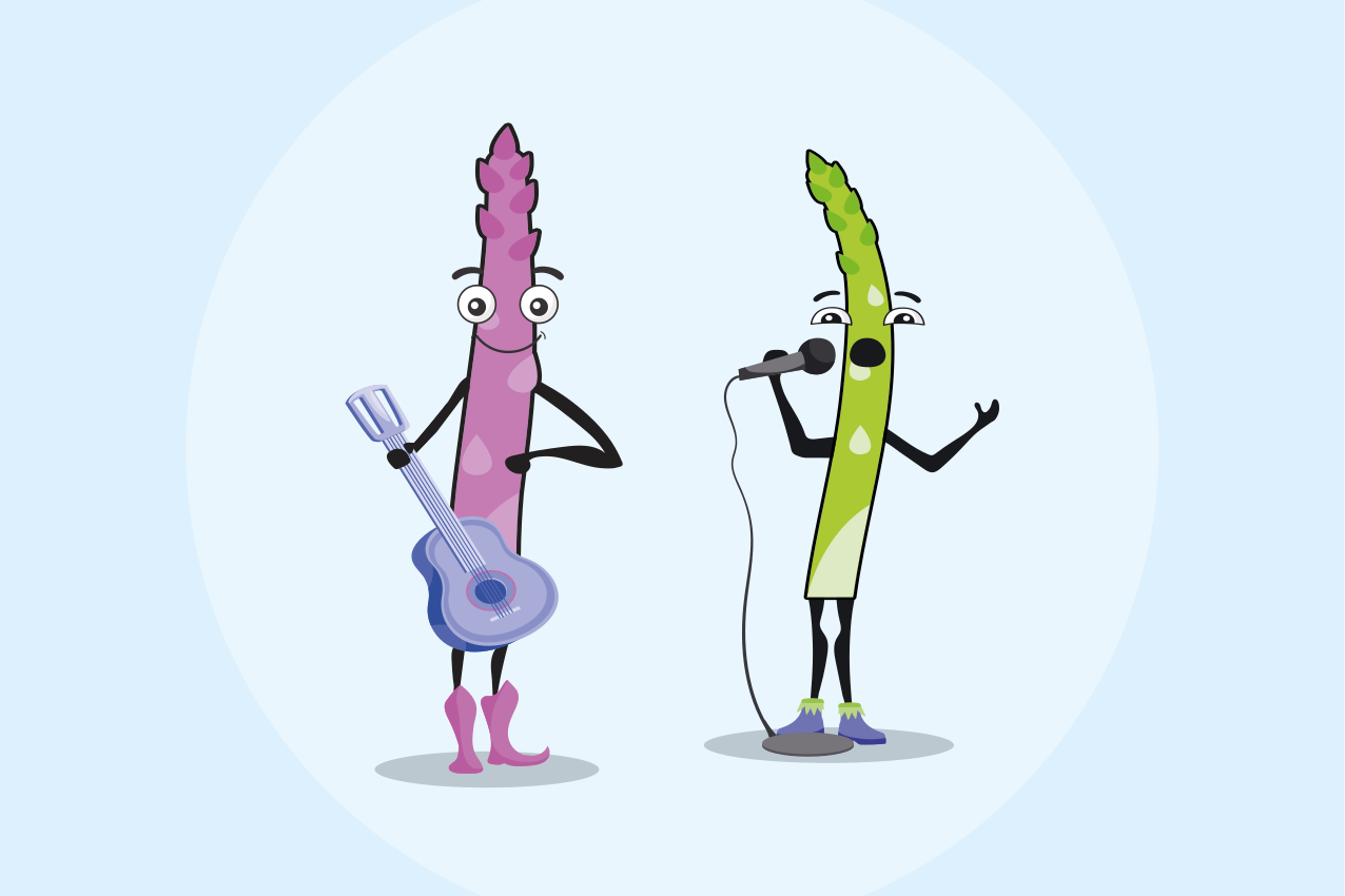 Children placemats musical vegetable characters - TenStickers