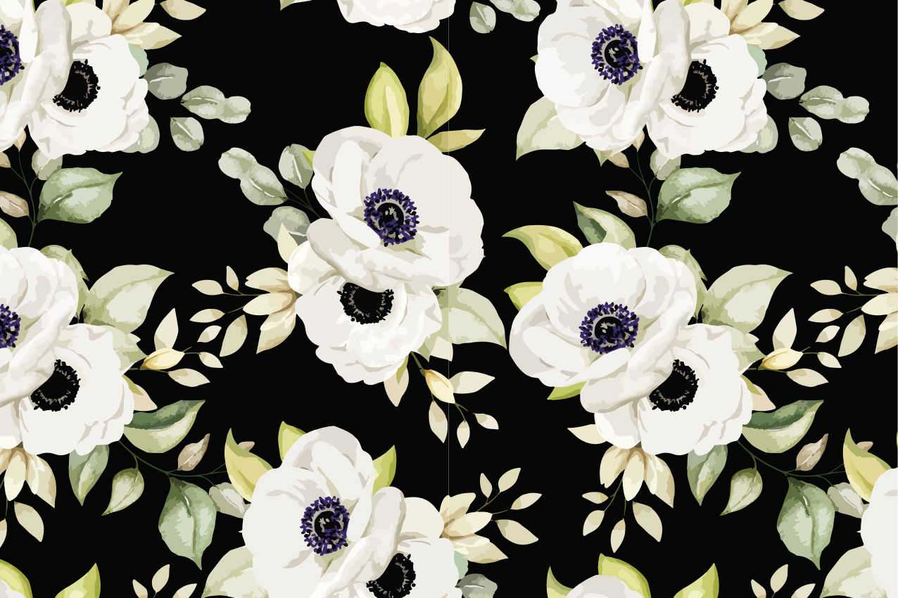 Original placemats floral design table mats - TenStickers