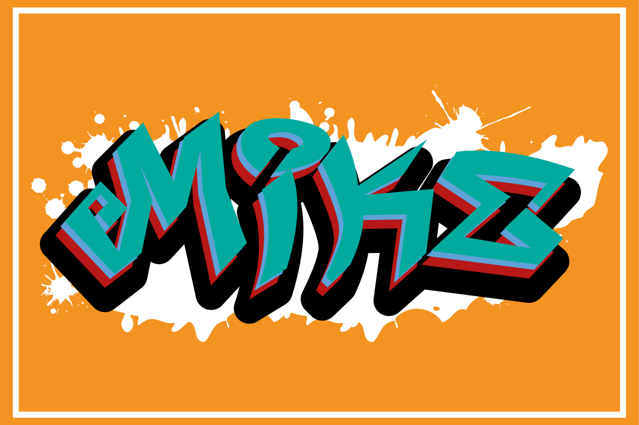 Wild style king graffiti Personalised placemats - TenStickers