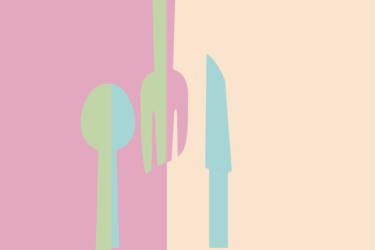 Original placemats with stylish cutlery designs - TenStickers