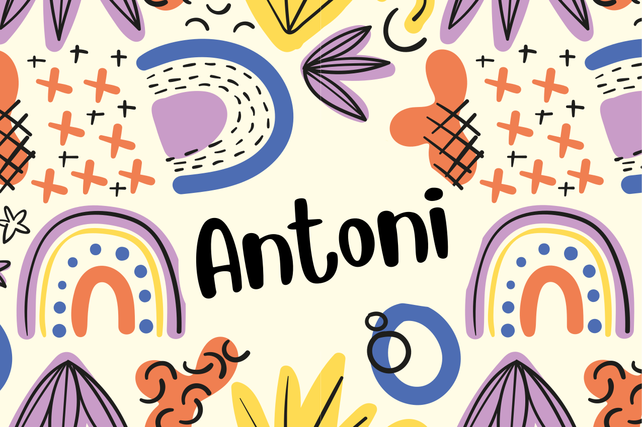 Children placemats with colorful name patterns - TenStickers