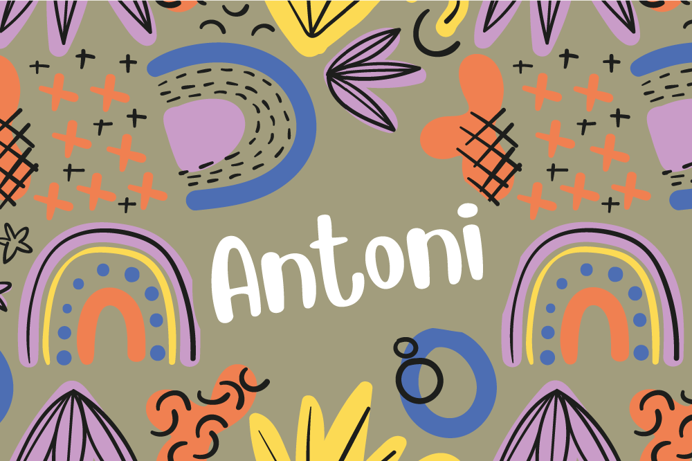 Personalised placemats with vibrant name design - TenStickers