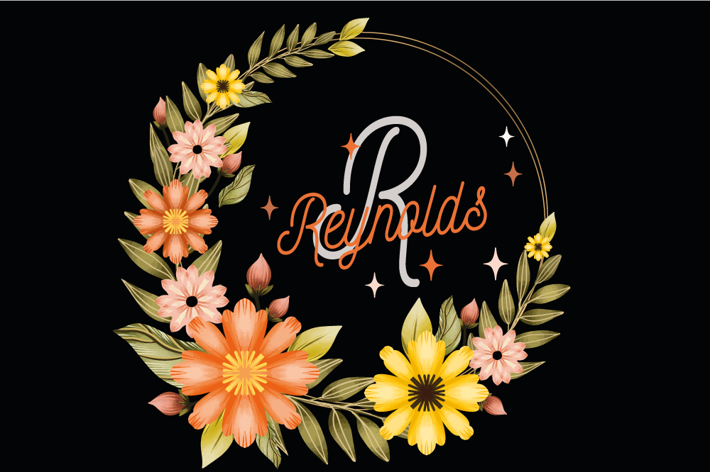 Personalised placemats with custom flower design - TenStickers