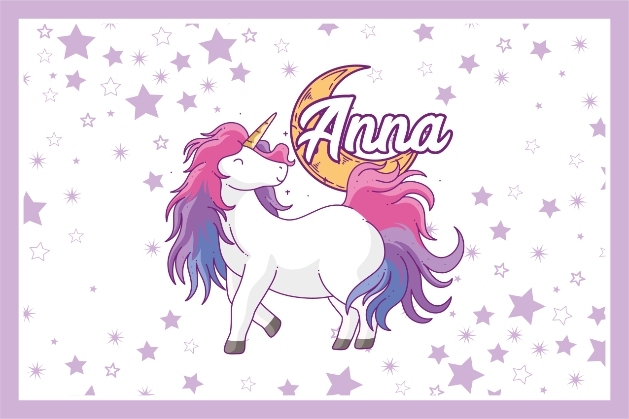 Children placemats unicorns and stars - TenStickers