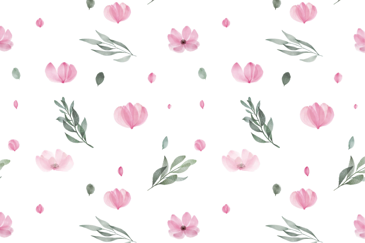 Christmas placemats floral design in gentle colors - TenStickers