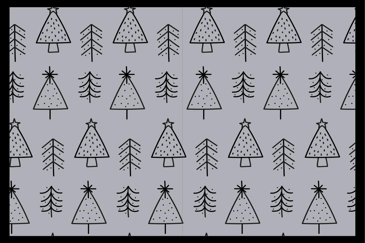 Christmas placemats with elegant christmas trees - TenStickers