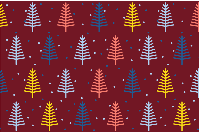 Christmas placemats with vibrant tree design - TenStickers
