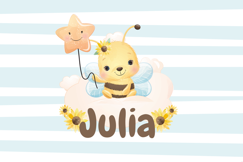 Children placemats cute bee design - TenStickers