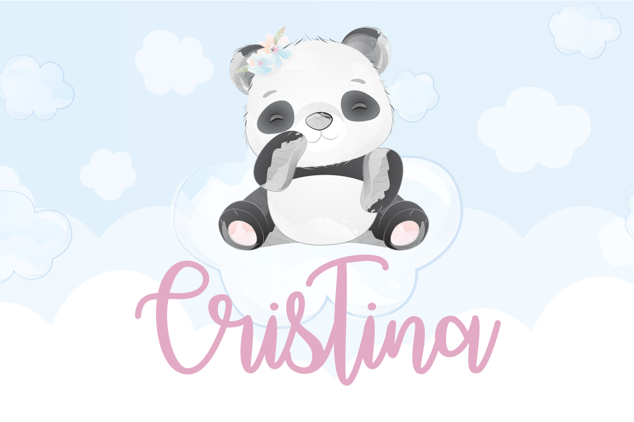 Children placemats cute panda design - TenStickers