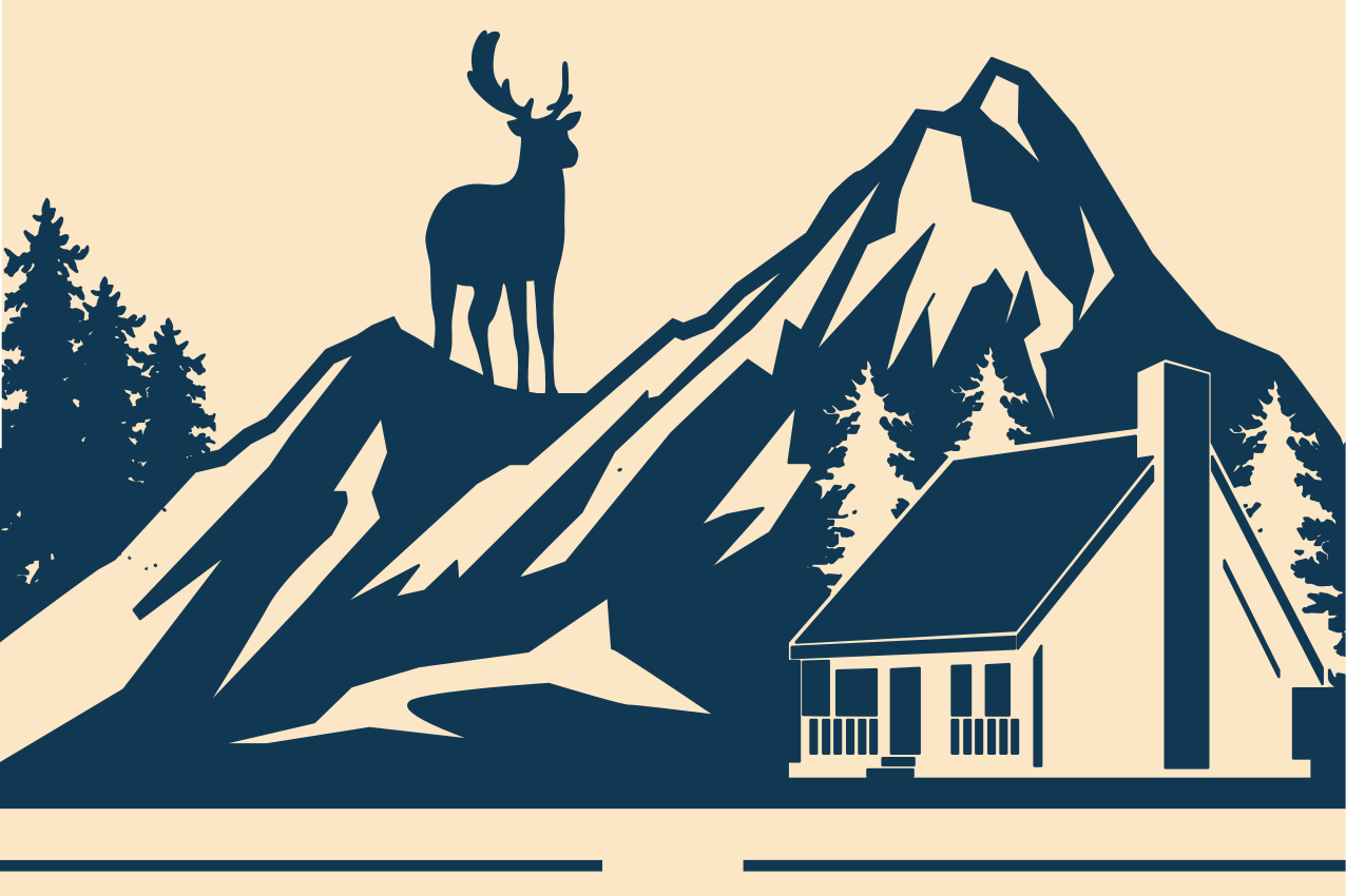 Original placemats grand mountain view - TenStickers